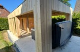 Garden Room With Terrace PREMIUM (Insulated, 34 mm + Cladding), 5x3 m (16'x10'), 15 m² + 9 m² customer 2