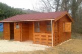 Garden Log Cabin NANTES (34 mm), 6x4.7 m (20'x15'), 24 m² + 3.5 m² Terrace customer 2