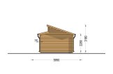 Single Wooden Garage TWIN (44 mm), 4x6 m (13'x20'), 24 m² specification 4