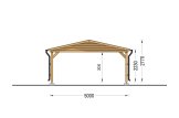 Single Wooden Carport CLASSIC, 5x5.7 m (16’x19’) specification 4