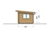 Garden Log Cabin With A Flat Roof LILLE (44 mm), 4x3 m (13'x10'), 12 m² specification 5