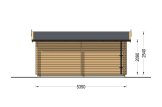 Single Wooden Garage CLASSIC (44 mm), 3.6x5.4 m (12'x18'), 20 m² specification 5