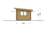 Garden Log Cabin With A Flat Roof DREUX (44 mm), 4x3 m (13'x10'), 12 m² specification 5
