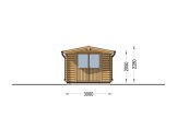 Garden Log Cabin PETER (34 mm), 3x3 m (10'x10'), 9 m² specification 2