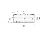 Single Wooden Carport 3x6 m (10'x20') With Shed (44 mm), 2x6 m (7'x20') specification 6