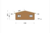 Granny Annexe ALICE S (44 mm + Cladding), 10.2x6.2 m (34'x20'), 63 m² specification 5