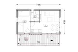 Granny Annexe DIANA Modern FM (34 mm + Cladding), 7.5x4.2 m (25'x14'), 26 m² specification 1