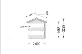Garden Log Cabin CUBE (28 mm), 2x2 m (7'x7'), 4 m² specification 4
