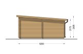 Single Wooden Garage With Flat Roof MODERN (34 mm), 3.6x5.4 m (12'x18'), 20 m² specification 5