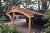 Double Wooden Carport CORA DUO 5.9x5.9 m (19'x19'), 35 m² customer 1
