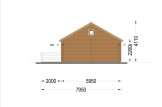Log Cabin ANGERS S (34+34 mm), 36 m² + 19 m² Terrace specification 5