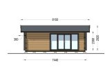 Granny Annexe DIANA Classic M (34 mm + Cladding), 7.5x4.2 m (25'x14'), 26 m² specification 2
