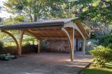 Double Wooden Carport CORA DUO 5.9x5.9 m (19'x19'), 35 m² customer 2