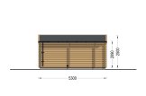 Outdoor Sauna VIGOR (44 mm), 5.3x2.5 m, 4.9 m² specification 3