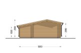 Log Cabin ISLA (34 mm), 6x5 m (20'x16'), 18 m² WIith 7 m² Terrace specification 4