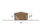 Single Wooden Carport 4x5 m (13'x16') With Shed (44 mm), 4x2.5 m (13'x8') specification 5