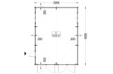 Double Wooden Garage CLASSIC DUO (44 mm), 6x8 m (20'x26'), 48 m² specification 1