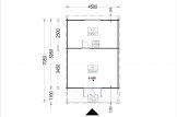 Log Cabin TIPI (44 mm), 4.5x7 m (15'x23'), 23 m² + 14 m² Loft specification 1