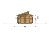 Single Wooden Garage TWIN (44 mm), 4x6 m (13'x20'), 24 m² specification 2