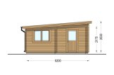 Single Wooden Garage With Flat Roof MODERN (34 mm), 3.6x5.4 m (12'x18'), 20 m² specification 3