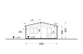 Double Wooden Garage MULTI (44 mm) 6x6 m With Single Carport 3x6 m specification 6