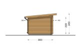 Garden Log Cabin With A Flat Roof DREUX (44 mm), 4x3 m (13'x10'), 12 m² specification 3