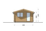 Garden Log Cabin DREUX (44 mm), 4x4 m (13'x13'), 16 m² specification 2