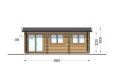 Garden Log Cabin ELEONORA (44 mm), 6.6x3 m, 19.8 m² specification 2