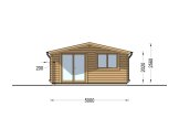 Log Cabin WISSOUS (34 mm), 5x5 m (16'x16'), 25 m² specification 2
