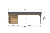 Double Wooden Carport MODERN DUO With A Shed 5.95x7.5 m (20’x25’) specification 2