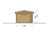 Single Wooden Garage CLASSIC (34 mm), 3.2x5.2 m (11'x17'), 16 m² specification 4
