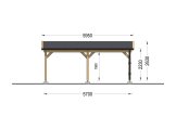 Single Wooden Carport CLASSIC, 4x5.7 m (13’x19’) specification 3