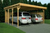 Double Wooden Carport With Flat Roof MODERN DUO, 6x6 m (20'x20'), 36 m² customer 1