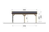 Single Wooden Carport CLASSIC, 4x5.7 m (13’x19’) specification 5
