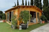 Garden Log Cabin MIA (44+44 mm), 5.5x5.5 m (18'x18'), 30 m² customer 1