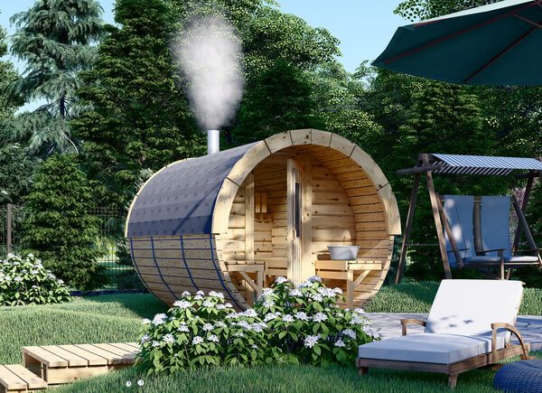 Outdoor Barrel Sauna HELGA 30 (46 mm), 3.0 m, ⌀ 1.97 m avp.ui.product_images.thumbnail 1