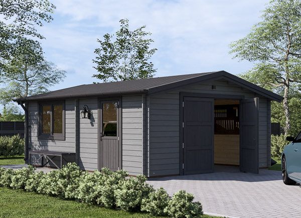 Single Wooden Garage CLASSIC (44 mm), 5x6 m (16'x20'), 30 m² avp.ui.product_images.thumbnail 1