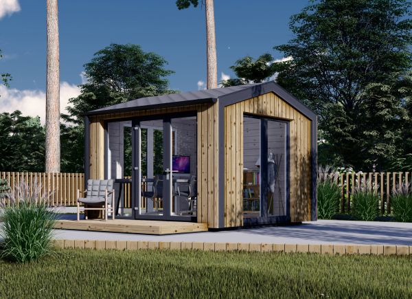 Garden Office Pod EMMY (Insulated, 34 mm + Cladding), 3x3 m (10' x 10'), 9 m² avp.ui.product_images.thumbnail 1