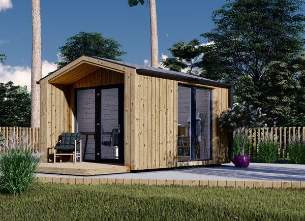 Garden Office Pod PIA (Insulated, 34 mm + Cladding), 3x3 m (10' x 10'), 9 m² avp.ui.product_images.thumbnail 1