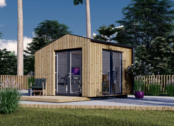 Garden Office Pod TONIA (34 mm + Cladding), 3x3 m (10' x 10'), 9 m² avp.ui.product_images.thumbnail 1