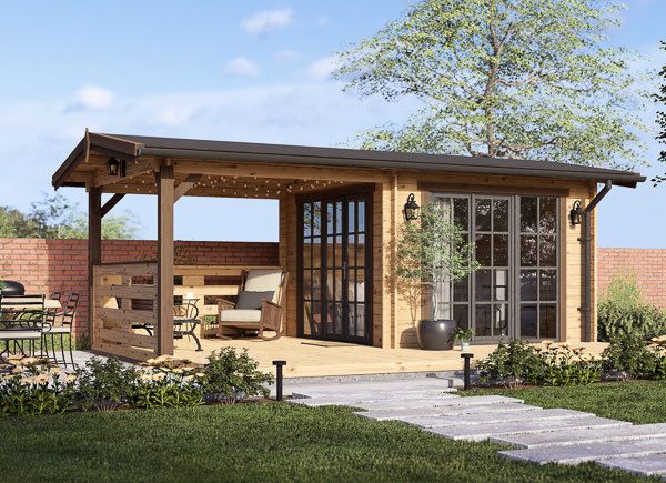 Garden Log Cabin LILI (34 mm), 6x3 m (20'x10'), 8 m² avp.ui.product_images.thumbnail 1