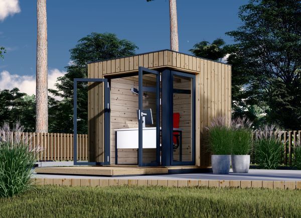 Garden Office Pod PREMIUM (34 mm + Cladding), 2x2 m (6'6" x 6'6"), 4 m² avp.ui.product_images.thumbnail 1