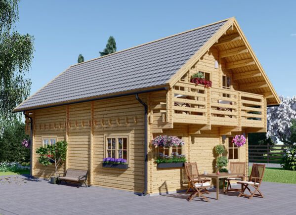 Log Cabin House LANGON (Insulated PLUS, 44 + 44 mm), 95 m² avp.ui.product_images.thumbnail 1