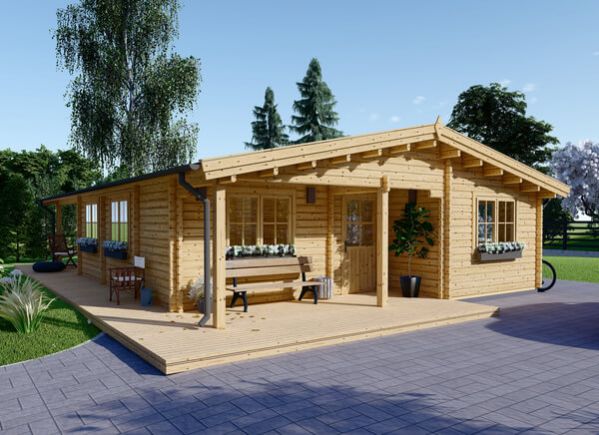 Log Cabin House LINDA (66 mm), 78 m² + 15 m² Terrace avp.ui.product_images.thumbnail 1