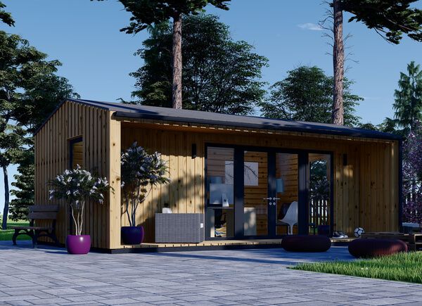 Garden Office TINA (44 mm + Cladding), 7x4 m (23'x13'), 28 m² avp.ui.product_images.thumbnail 1