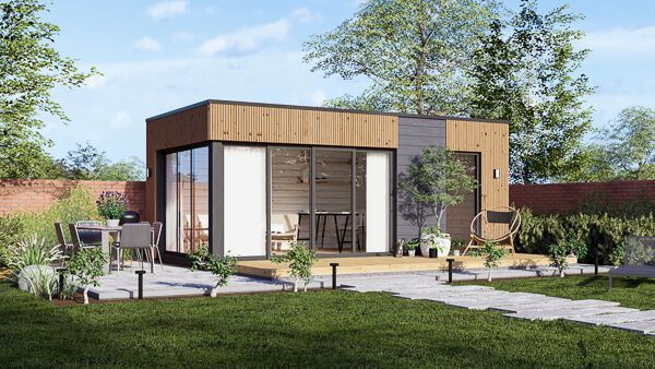 Garden room AMARA with a shed (34 mm + cladding), 6x3 m (20'x10'), 18 m² avp.ui.product_images.thumbnail 1