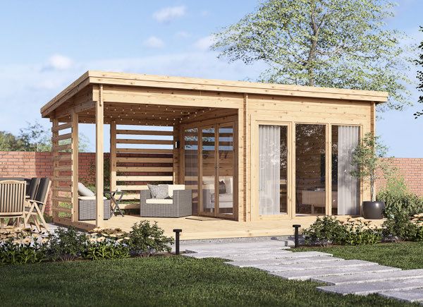 Garden Log Cabin EVA (34 mm), 6x3 m (20'x10'), 8 m² avp.ui.product_images.thumbnail 1