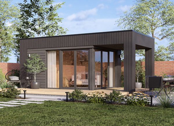 Garden room INES PLUS with terrace (34 mm + cladding), 6x3 m (20'x10'), 18 m² avp.ui.product_images.thumbnail 1