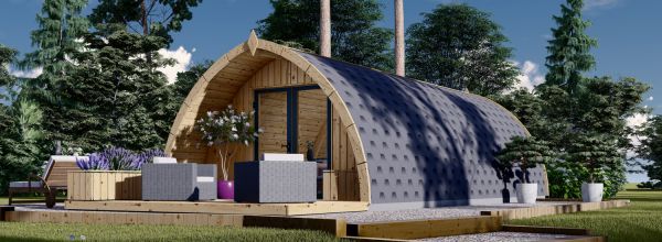 Glamping / Camping Pod BRETA with a Twin Bedroom (44 mm), 4x8 m (13'x60'), 32 m²