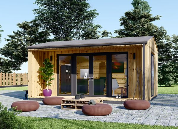 Garden Office TINA (44 mm + Cladding), 5.5x4 m (18'x13'), 16.5 m² avp.ui.product_images.thumbnail 1